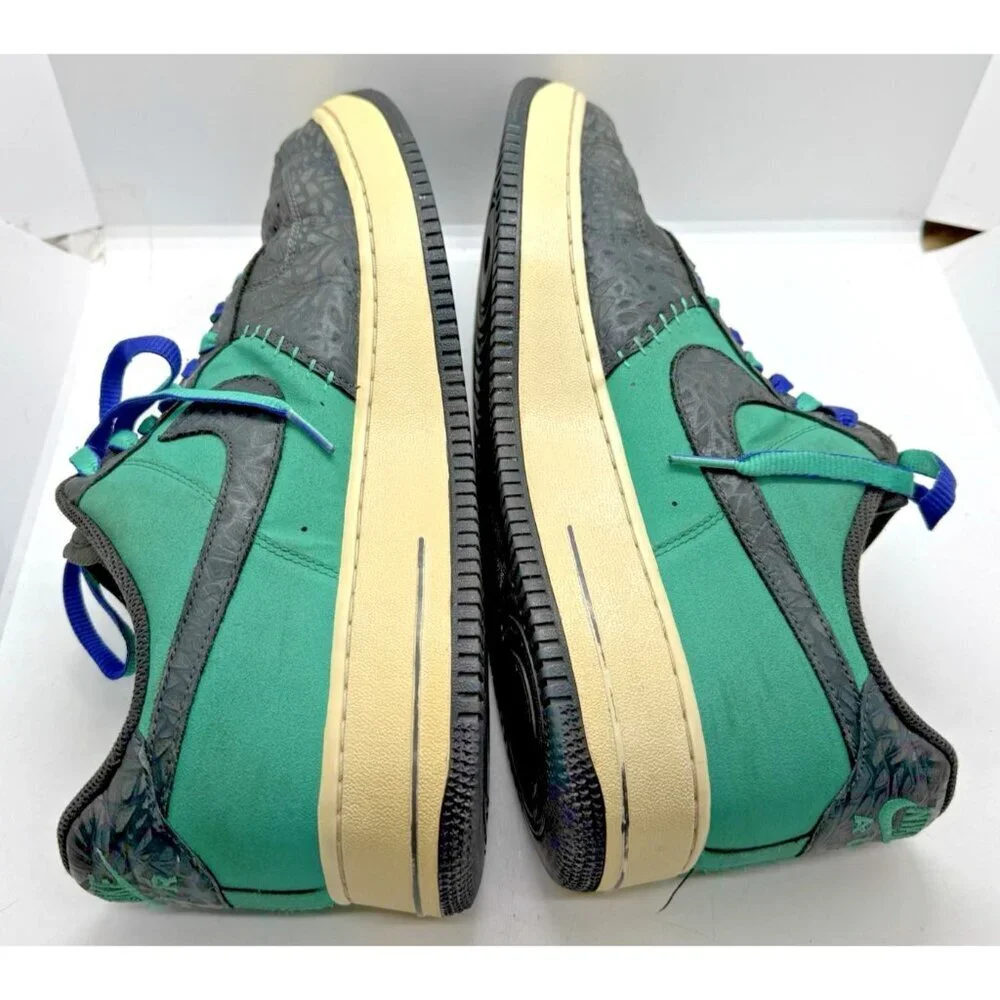 Nike Air Force 1 Low Sneakers Godzilla Green/Goblin Atomic Teal Sz 13 488298-304